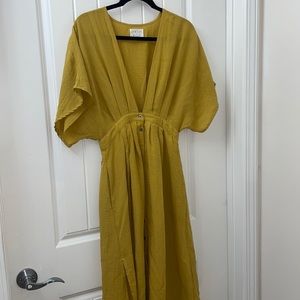 Low-cut button down dress by Lost and Wander